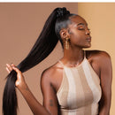 Sapphire Beauty Drawstring Brazilian Straight Ponytail Human Hair Remy Indian Hair Extensions Pony Tail For African American