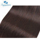 Sapphire Beauty Drawstring Brazilian Straight Ponytail Human Hair Remy Indian Hair Extensions Pony Tail For African American