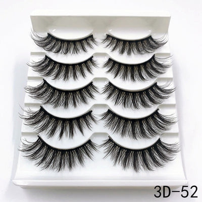 Mink eyelashes 5 pairs