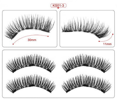 3D magnetic eyelashes With 3/4 Magnets handmade makeup Mink eyelashes extended false eyelashes Reusable false eyelashes Dropship