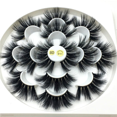 7 pairs 25 mm 3d mink lashes