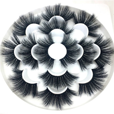 7 pairs 25 mm 3d mink lashes