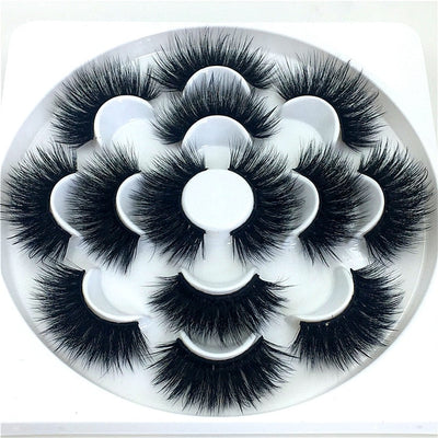 7 pairs 25 mm 3d mink lashes